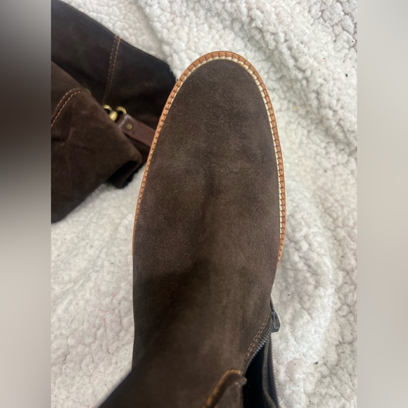 Vintage Brown leather upper boots size 9.5 to 10 fits very good condition - Picture 13 of 14